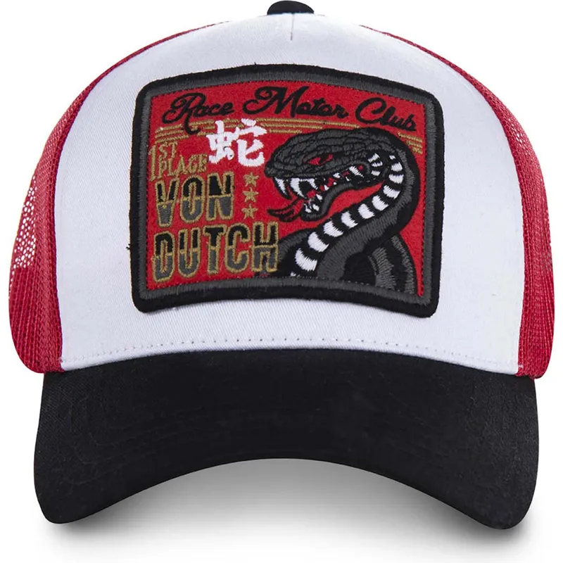 siltovka-zaoblena-biely-snapback-snake-von-dutch