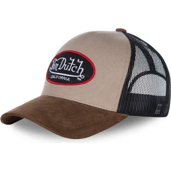 von-dutch-suede-beige-trucker-hat