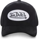verstellbare-schwarze-kappe-mit-gebogenem-schirm-suede7-von-von-dutch