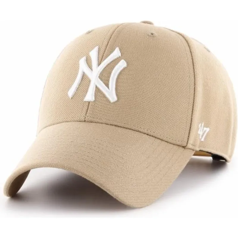 cap-zaoblena-beige-adjustable-strap-new-york-yankees-mlb-47-brand cap-zaoblena-beige-adjustable-strap-new-york-yankees-mlb-47-brand