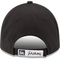 schwarze-verstellbare-9forty-kappe-the-league-der-miami-marlins-mlb-von-new-era