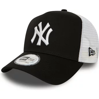 New Era Clean A Frame 2 New York Yankees MLB Black Trucker Hat