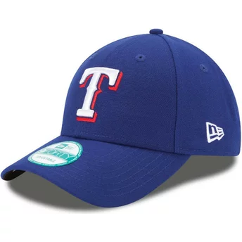 New Era Curved Brim 9FORTY The League Texas Rangers MLB Adjustable Cap blau