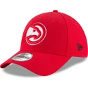 atlanta-hawks-nba-9forty-the-league-verstellbare-rote-kappe-von-new-era