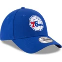 blaue-verstellbare-curved-cap-9forty-the-league-der-philadelphia-76ers-nba-von-new-era
