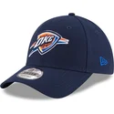 marineblaue-verstellbare-curved-cap-9forty-the-league-der-oklahoma-city-thunder-nba-von-new-era