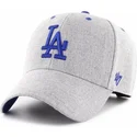 47-brand-los-angeles-dodgers-mlb-mvp-storm-cloud-verstellbare-graue-kappe-mit-gebogenem-schirm