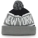 grau-marineblaues-new-york-yankees-mlb-cuff-knit-calgary-mutze-mit-bommel-von-47-brand