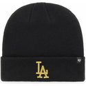 47-brand-goldenes-logo-los-angeles-dodgers-mlb-cuff-knit-metallic-beanie-schwarz