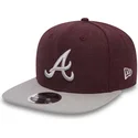 atlanta-braves-mlb-new-era-9fifty-seasonal-heather-rote-und-graue-snapback-kappe