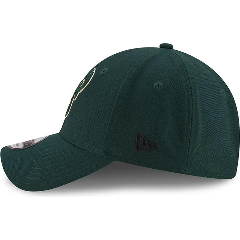 grune-verstellbare-curved-cap-9forty-the-league-der-milwaukee-bucks-nba-von-new-era