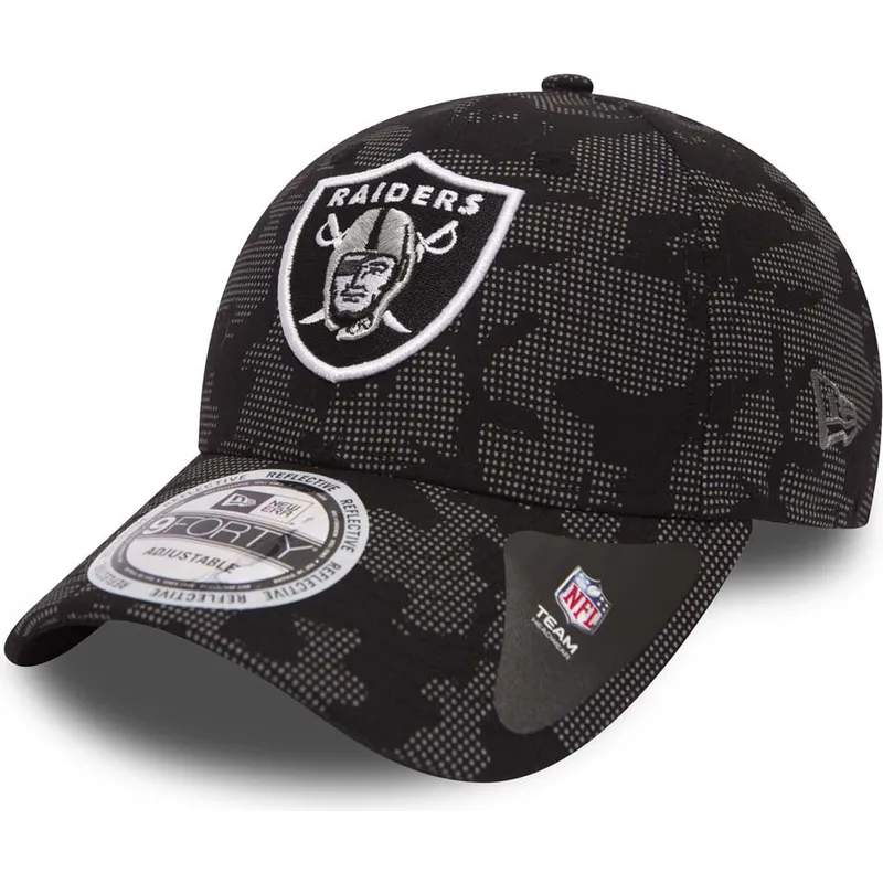 siltovka-zaoblena-cierna-nastavitelny-9forty-night-time-reflective-las-vegas-raiders-nfl-new-era
