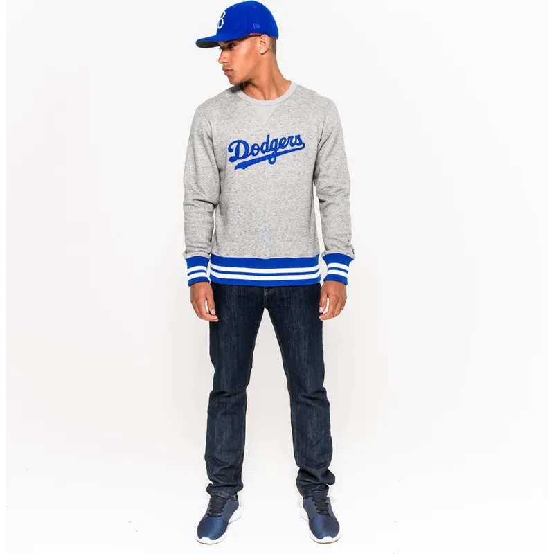mikiny-bez-kapucne-siva-crew-neck-heritage-brooklyn-dodgers-mlb-new-era