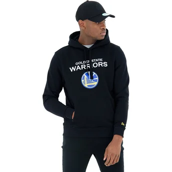 New Era Pullover Hoodie Kapuzenpullover Golden State Warriors NBA Sweatshirt schwarz