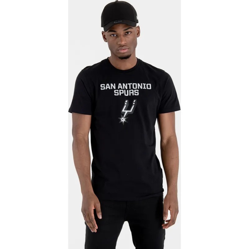 tricka-kratky-rukav-cierna-san-antonio-spurs-nba-new-era
