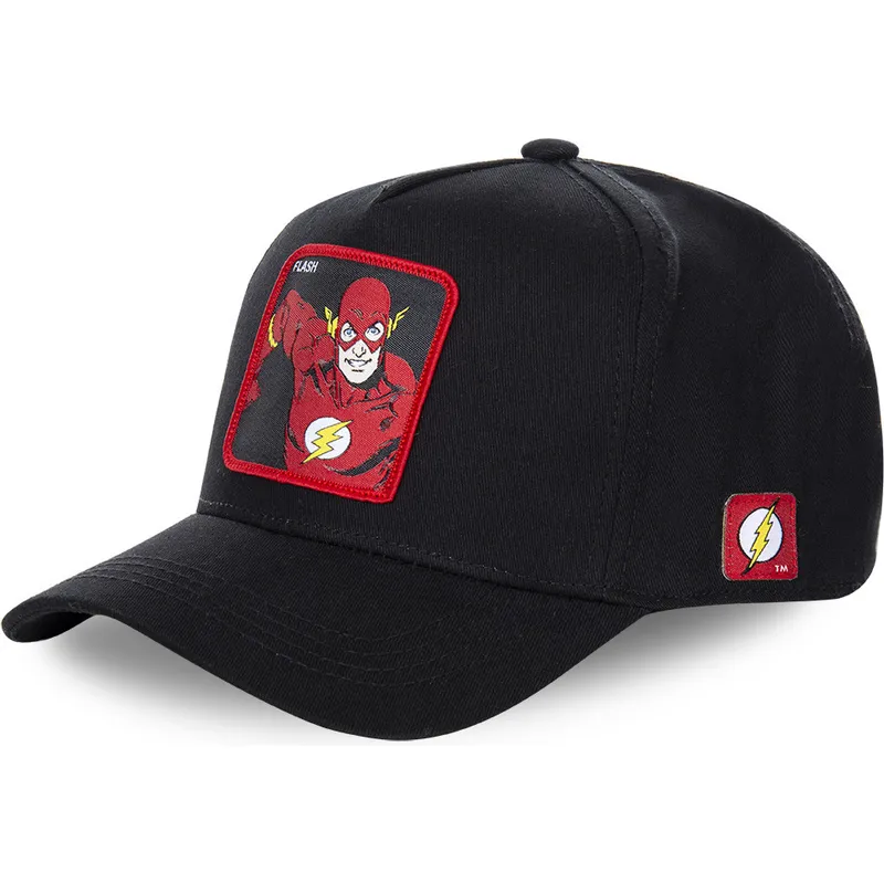 siltovka-zaoblena-cierna-snapback-clasico-fla2-flash-dc-comics-capslab