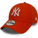 siltovka-zaoblena-oranzova-nastavitelny-9forty-essential-new-york-yankees-mlb-new-era