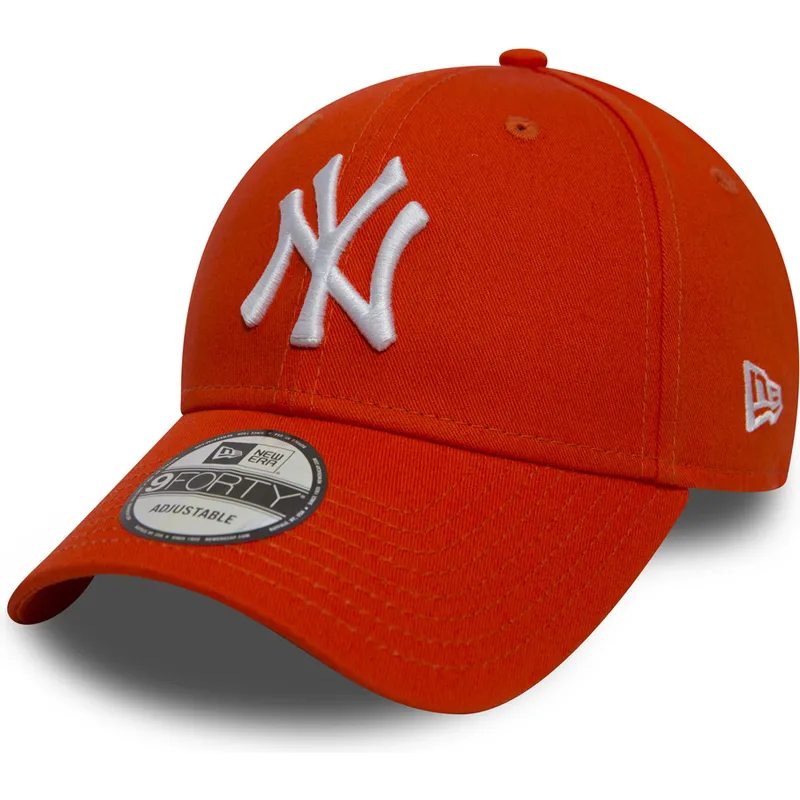 siltovka-zaoblena-oranzova-nastavitelny-9forty-essential-new-york-yankees-mlb-new-era