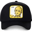siltovka-zaoblena-cierna-snapback-c3p3-c-3po-star-wars-capslab