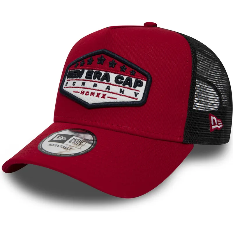 siltovka-zaoblena-cervena-snapback-patch-a-frame-new-era