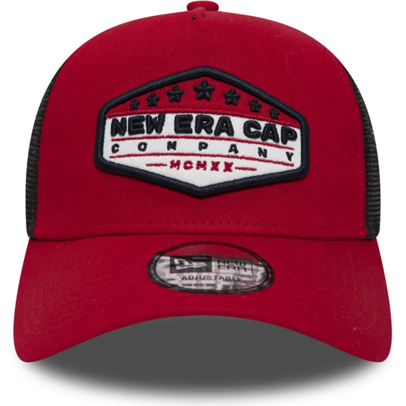 siltovka-zaoblena-cervena-snapback-patch-a-frame-new-era