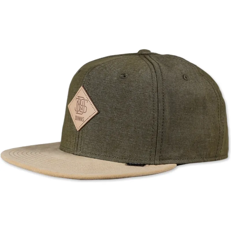 siltovka-6-panelova-zelena-snapback-melange-twill-djinns
