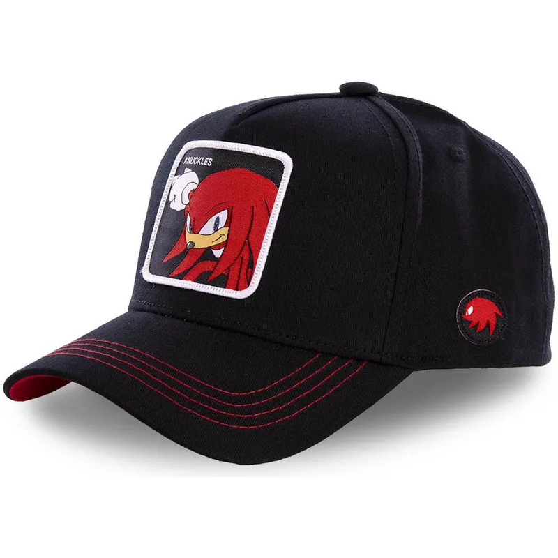 siltovka-zaoblena-cierna-snapback-knub-knuckles-the-echidna-sonic-the-hedgehog-capslab