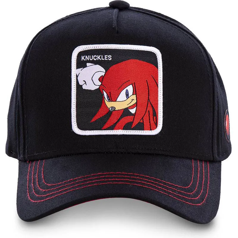 siltovka-zaoblena-cierna-snapback-knub-knuckles-the-echidna-sonic-the-hedgehog-capslab