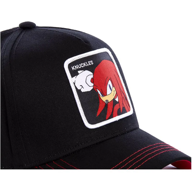 siltovka-zaoblena-cierna-snapback-knub-knuckles-the-echidna-sonic-the-hedgehog-capslab