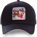 capslab-curved-brim-tasmanian-devil-taz6-looney-tunes-black-snapback-cap