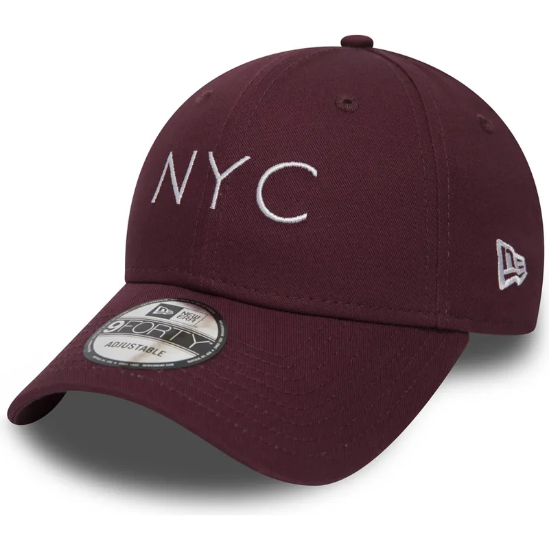 9forty-essential-nyc-verstellbare-kappe-in-bordeaux-von-new-era
