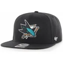 siltovka-rovna-cierna-snapback-captain-no-shot-san-jose-sharks-nhl-47-brand
