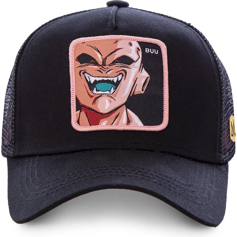 schwarze-trucker-kappe-kid-buu-buu-dragon-ball-von-capslab