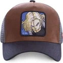 siltovka-zaoblena-hneda-snapback-androide-c18a-c-18-dragon-ball-capslab