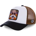 siltovka-zaoblena-biely-snapback-kam3m-majster-roshi-dragon-ball-capslab