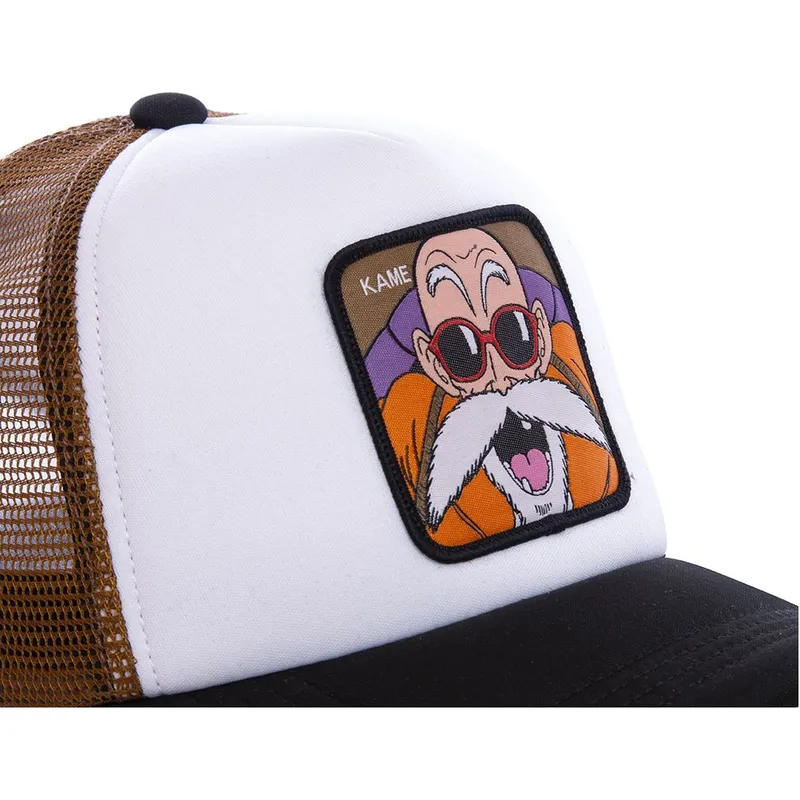 siltovka-zaoblena-biely-snapback-kam3m-majster-roshi-dragon-ball-capslab