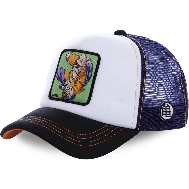 siltovka-zaoblena-biely-snapback-kam6m-majster-roshi-dragon-ball-capslab