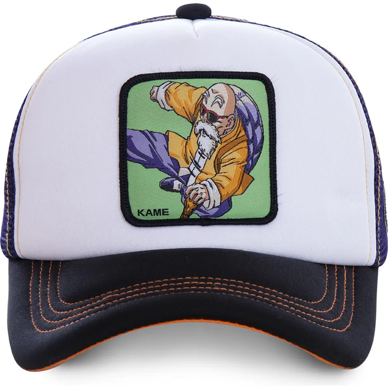 siltovka-zaoblena-biely-snapback-kam6m-majster-roshi-dragon-ball-capslab