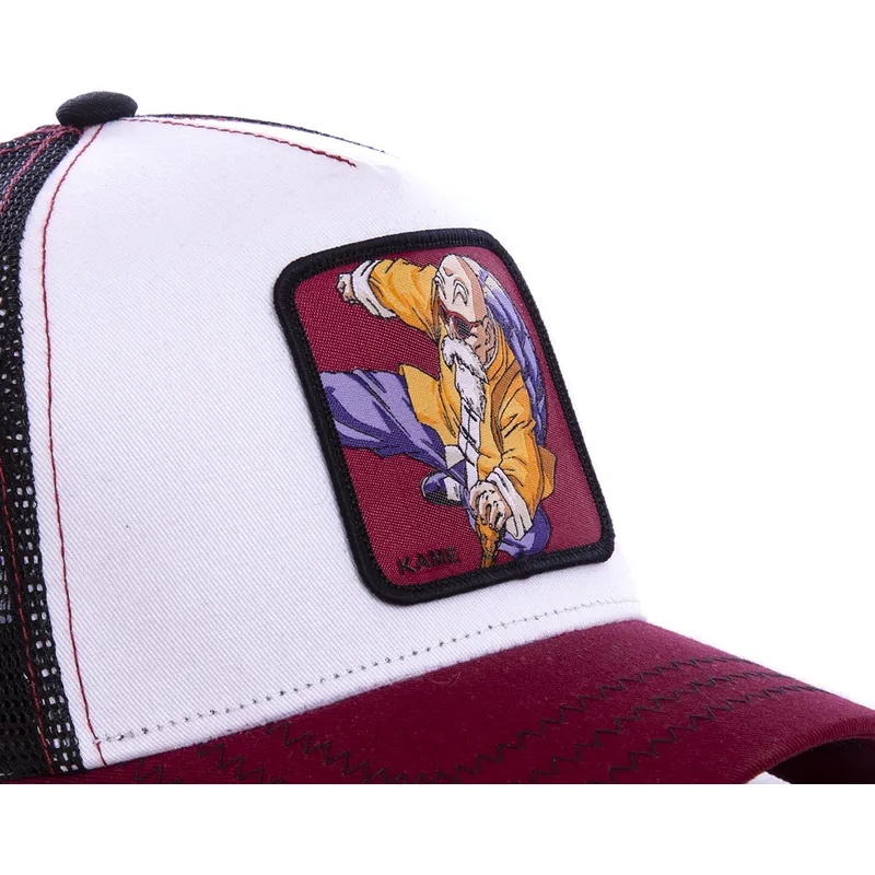 siltovka-zaoblena-biely-snapback-kam7-majster-roshi-dragon-ball-capslab