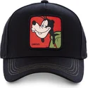 schwarze-snapback-kappe-mit-gebogenem-schirm-goofy-goo3-disney-von-capslab