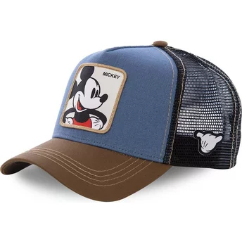 Capslab Mickey Mouse MIC1 Disney Blue, Black and Brown Trucker Hat