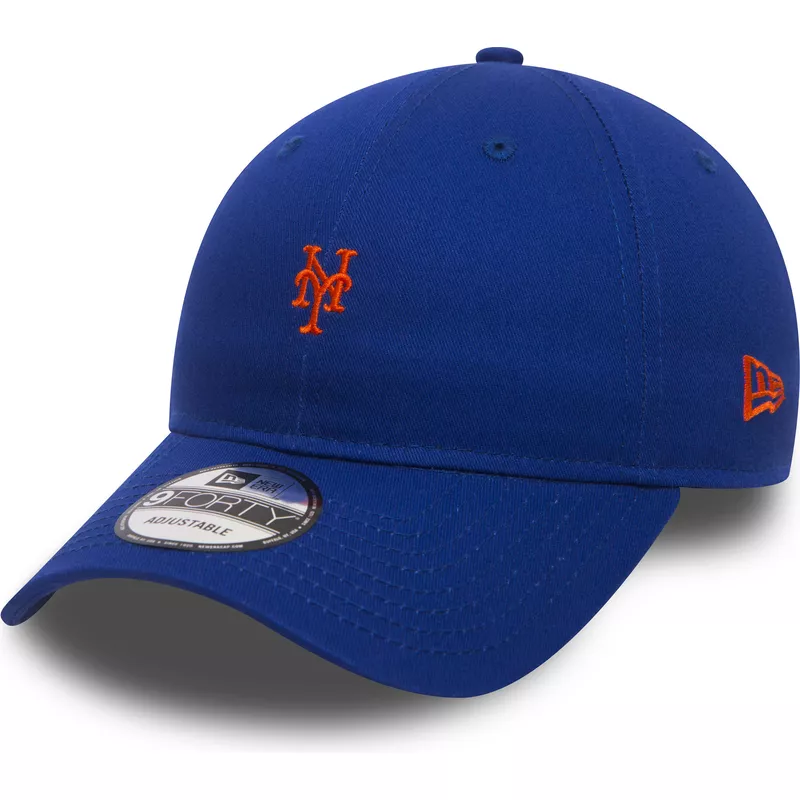 new-era-curved-brim-9forty-team-mini-logo-new-york-mets-mlb-adjustable-cap-blau