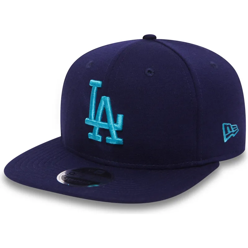 new-era-9fifty-jersey-pop-snapback-mit-blauem-logo-der-los-angeles-dodgers-mlb-marineblaue-flache-kappe