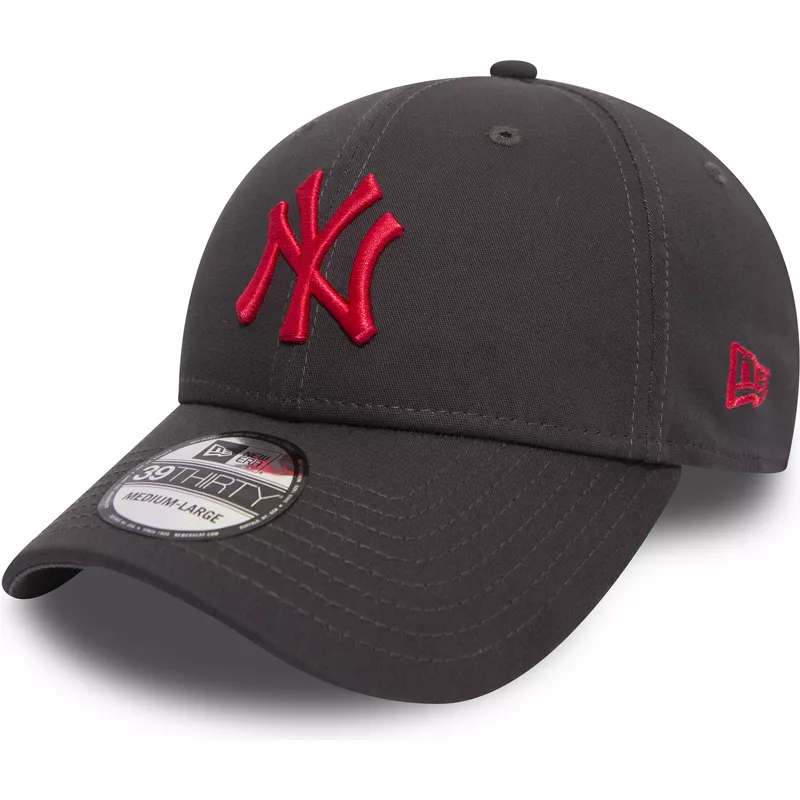 new-era-curved-brim-rotes-logo-39thirty-essential-league-new-york-yankees-mlb-stone-fitted-cap