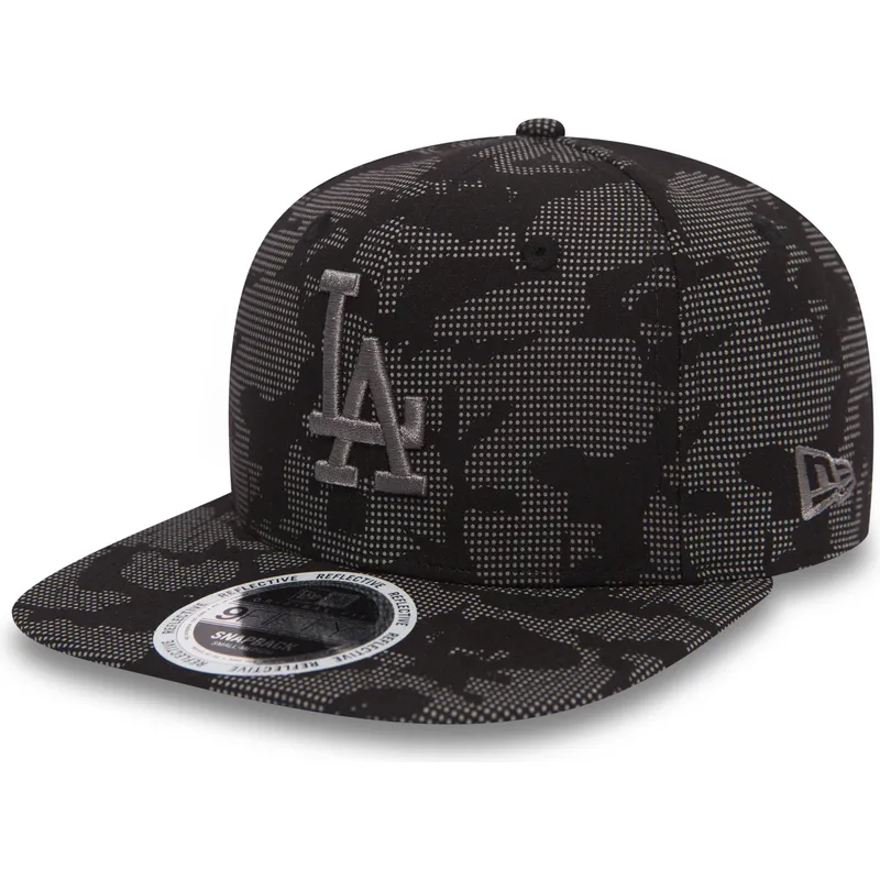 schwarze-snapback-kappe-mit-flachem-schirm-und-grauem-logo-9fifty-night-time-reflective-der-los-angeles-dodgers-mlb-von-new-era
