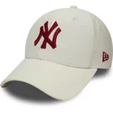 new-era-curved-brim-braunes-logo-9fifty-nylon-pre-curved-fit-new-york-yankees-mlb-snapback-cap-weiss