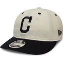 siltovka-rovna-biely-nastavitelny-9fifty-low-profile-flannel-cleveland-indians-mlb-new-era