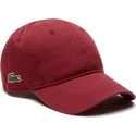 lacoste-basic-side-crocodile-verstellbare-bordeauxrote-kappe-mit-gebogenem-schirm