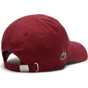 lacoste-basic-side-crocodile-verstellbare-bordeauxrote-kappe-mit-gebogenem-schirm