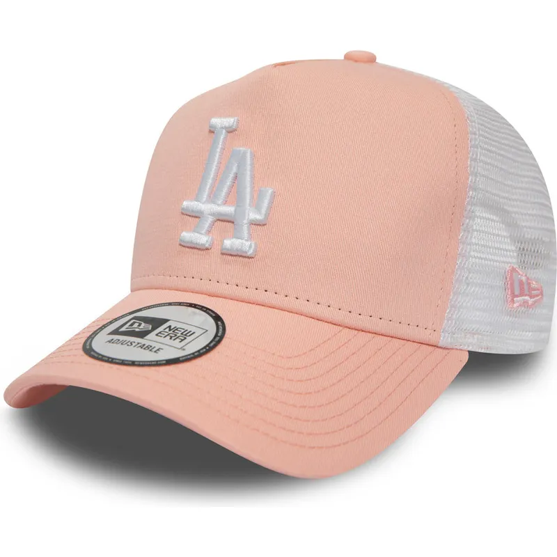 siltovka-zaoblena-ruzova-snapback-league-essential-a-frame-los-angeles-dodgers-mlb-new-era